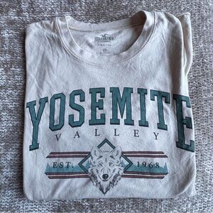 Hollister Cream Tee with Yosemite Graphic